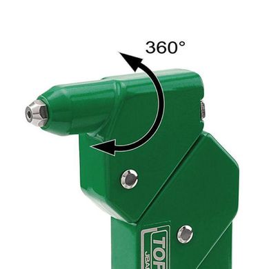 Заклепочник с поворотной головкой 2,4(3/32"), 3,2(1/8"), 4,0(5/32"), 4,8(3/16") JBAC2448 TOPTUL